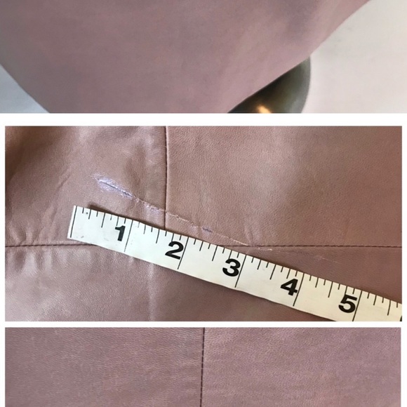 Ted Baker Morisr NEW Crop Leather Jacket Pockets - Picture 3 of 8